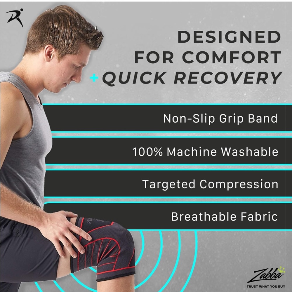 Knee Compression Support Sleeve - Picture 8 of 9
